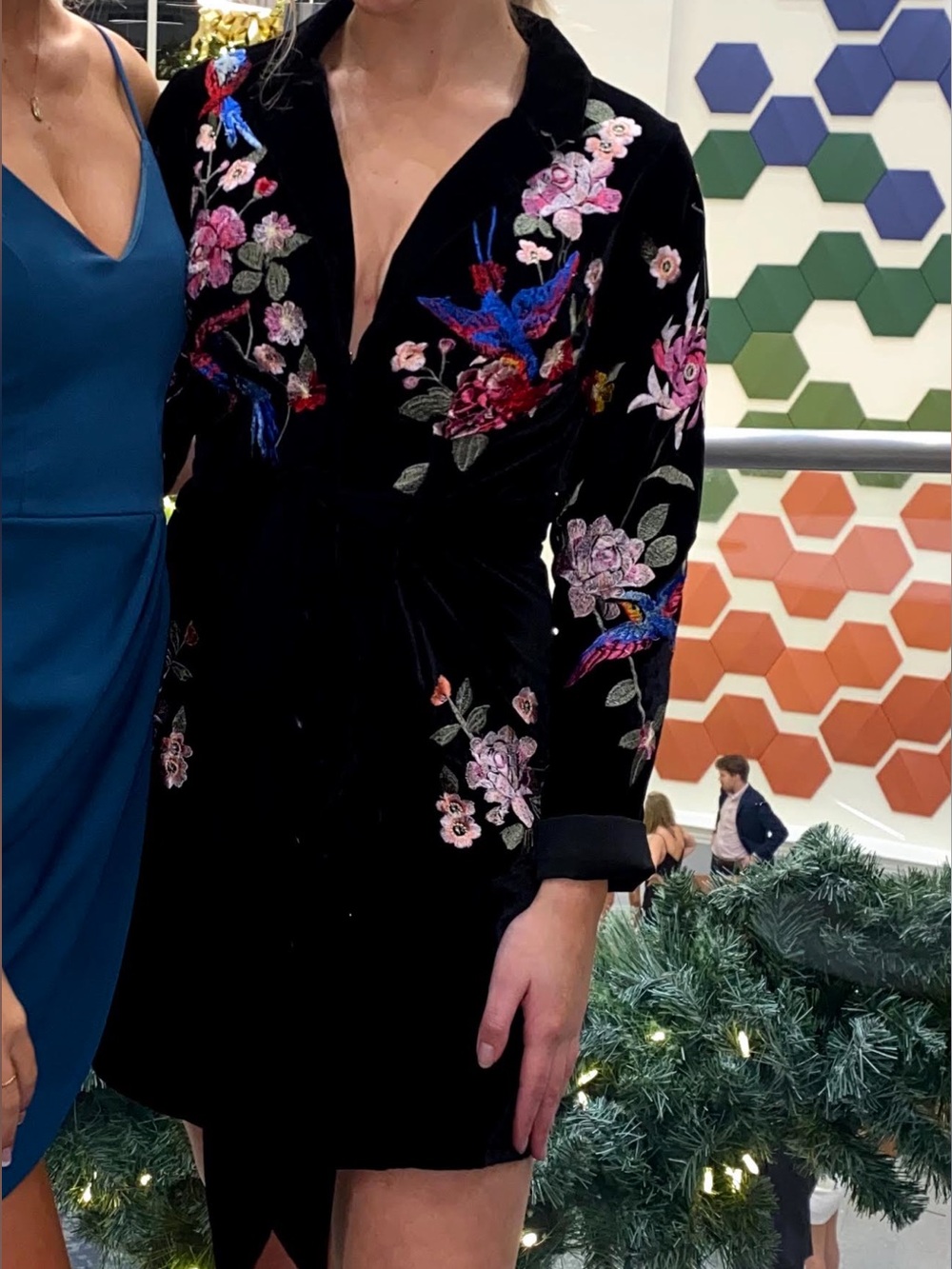 asos black embroidered dress | Dresses | Asos Velvet Floral Wrap The ASOS LUXE embroidered Under $50 USD Sephora Dressed To The Color:Light Heather Grey